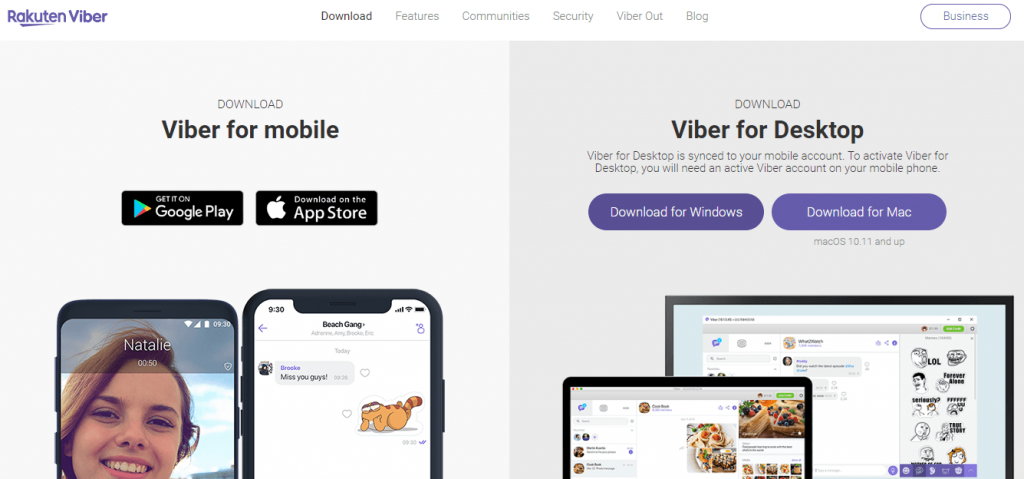 Viber on PC - Click Download for Windows
