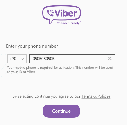 Click Enter Your Phone Number