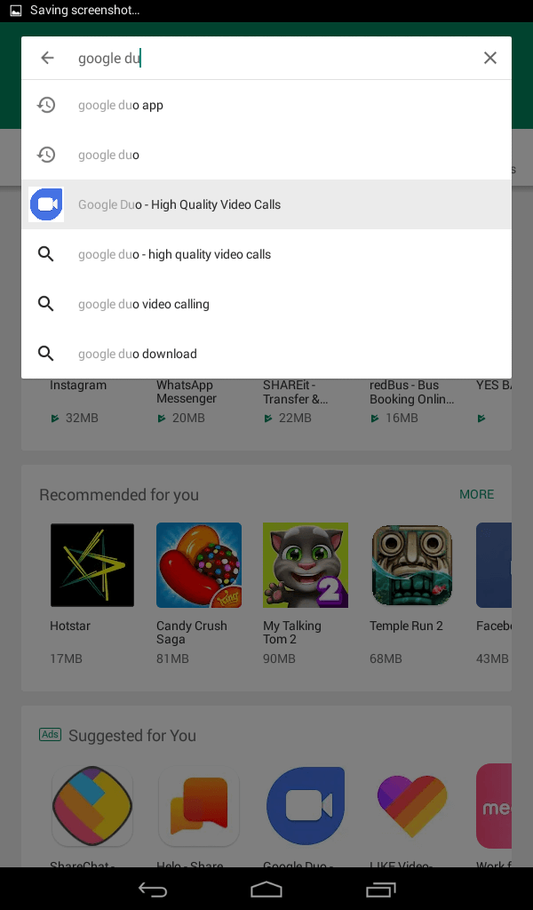 Click Google Duo - High Quality Video Calls