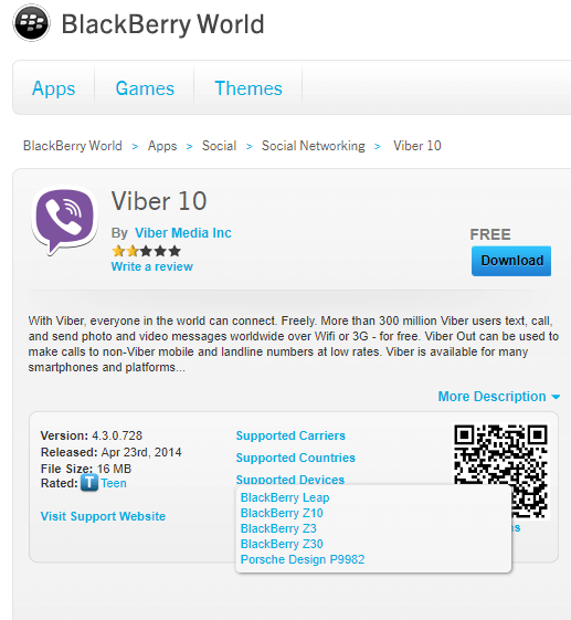Viber for BlackBerry