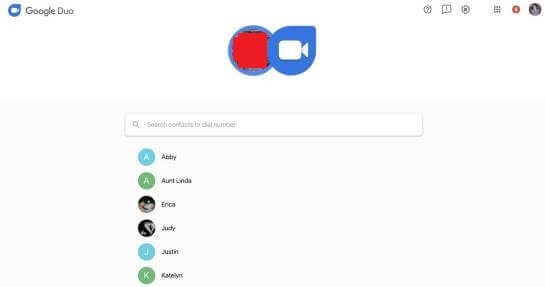 Google Duo Contacts List