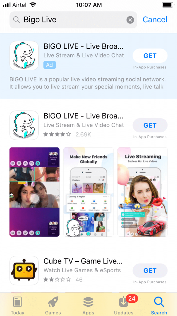 Select BIGO LIVE