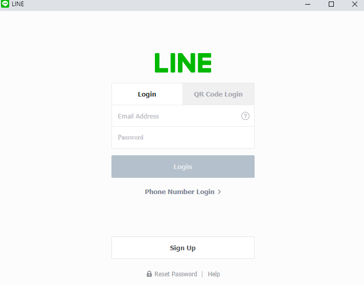 Sign Up LINE PC