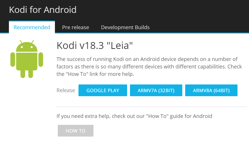Kodi Download for Android TV