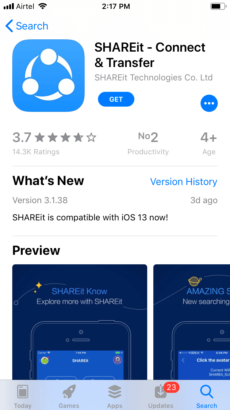 SHAREit For IOS IPhone IPad Download New Version Best Apps Buzz