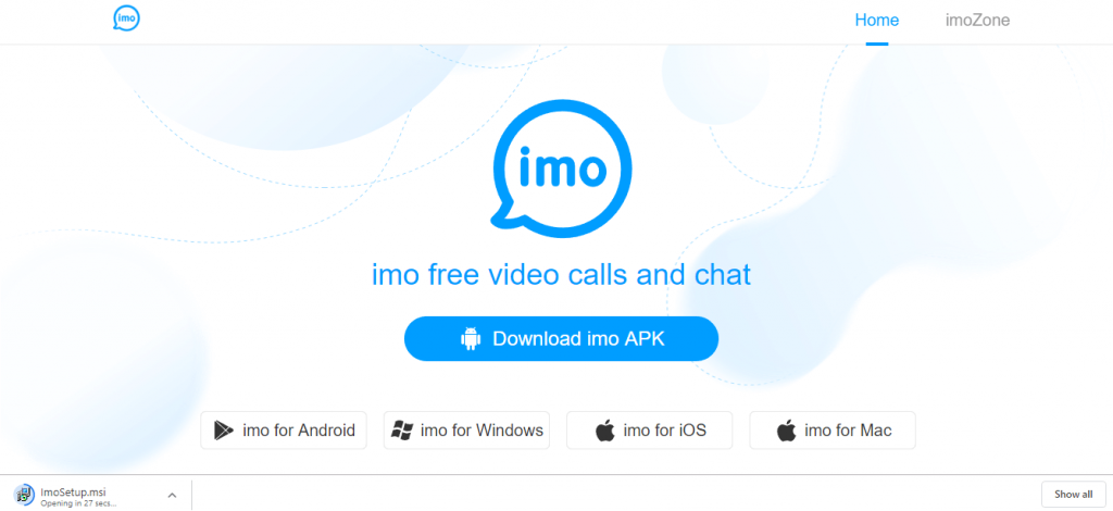 Select imo for Windows link