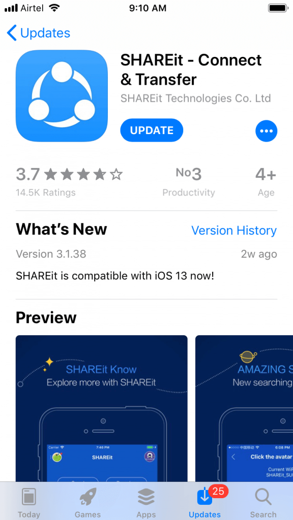 SHAREit Update