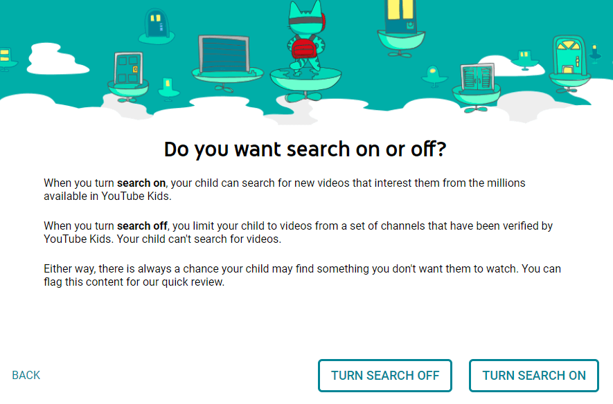 Click to Turn Search On or Off
