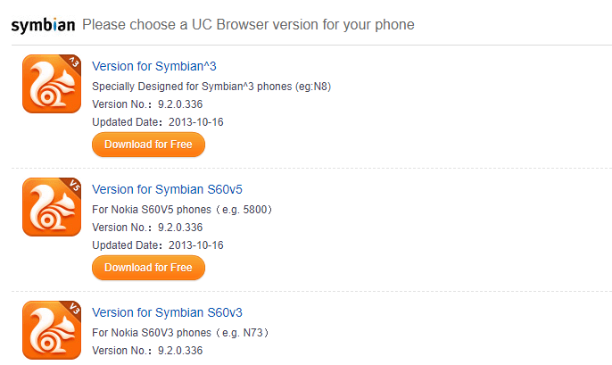 UC Browser Download for Symbian