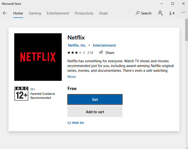 Download Netflix for Windows 10 PC