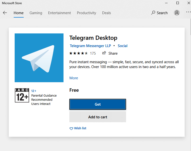 Telegram Download for PC